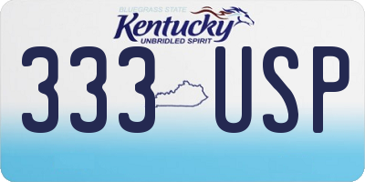 KY license plate 333USP