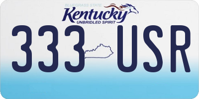 KY license plate 333USR
