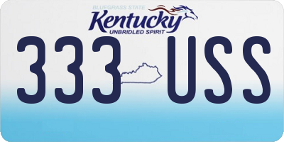 KY license plate 333USS