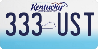 KY license plate 333UST