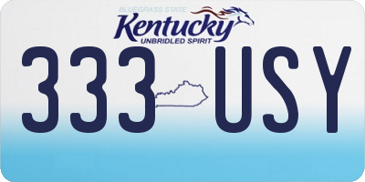 KY license plate 333USY