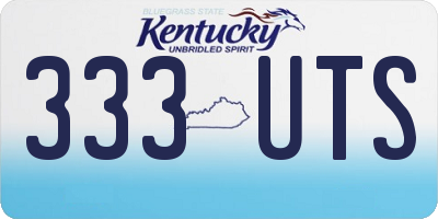 KY license plate 333UTS
