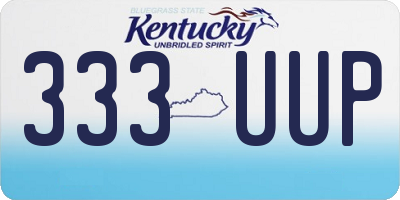KY license plate 333UUP