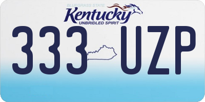 KY license plate 333UZP