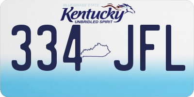 KY license plate 334JFL