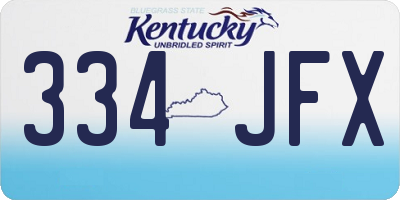 KY license plate 334JFX