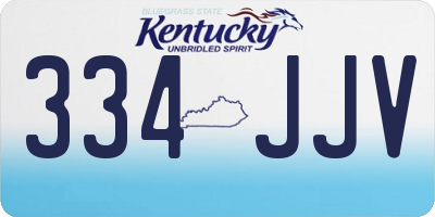 KY license plate 334JJV
