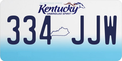 KY license plate 334JJW