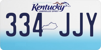 KY license plate 334JJY