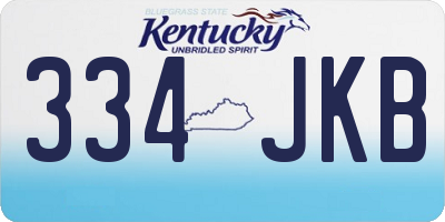 KY license plate 334JKB