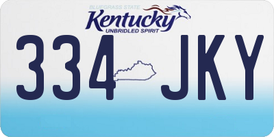 KY license plate 334JKY