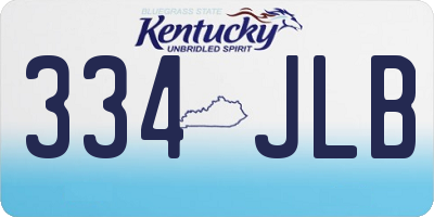 KY license plate 334JLB