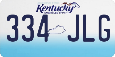 KY license plate 334JLG