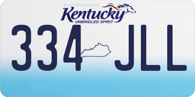 KY license plate 334JLL