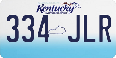 KY license plate 334JLR