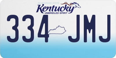 KY license plate 334JMJ