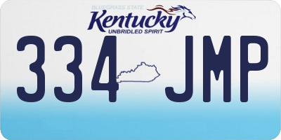 KY license plate 334JMP