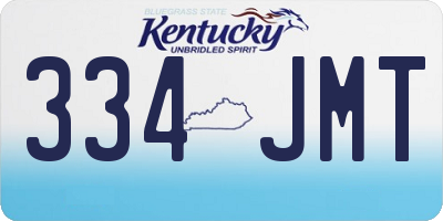 KY license plate 334JMT