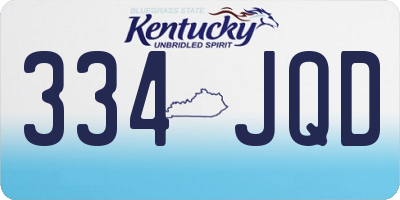 KY license plate 334JQD