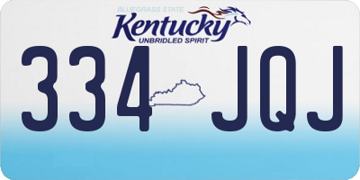 KY license plate 334JQJ