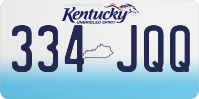 KY license plate 334JQQ