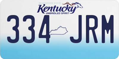 KY license plate 334JRM