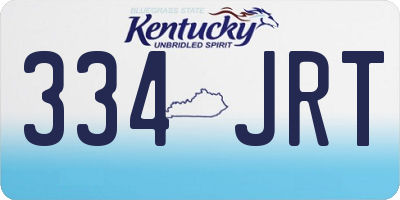 KY license plate 334JRT