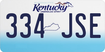 KY license plate 334JSE