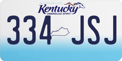 KY license plate 334JSJ