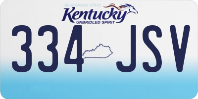 KY license plate 334JSV