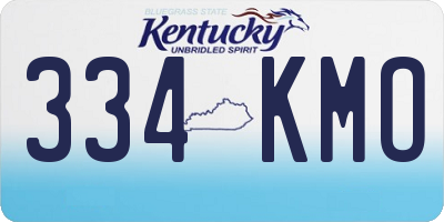 KY license plate 334KMO