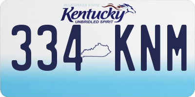 KY license plate 334KNM