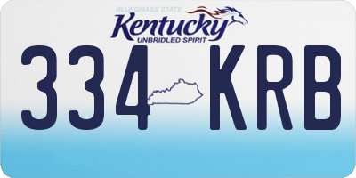 KY license plate 334KRB