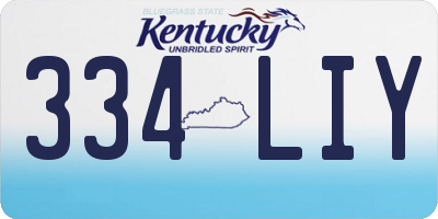 KY license plate 334LIY