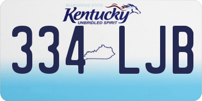KY license plate 334LJB