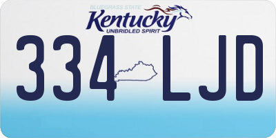 KY license plate 334LJD