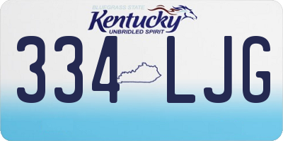 KY license plate 334LJG