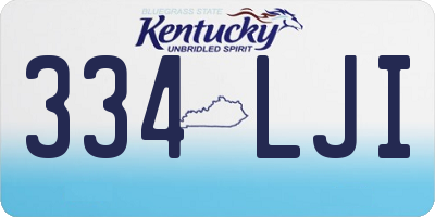 KY license plate 334LJI