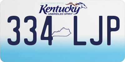 KY license plate 334LJP