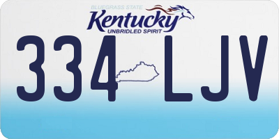 KY license plate 334LJV