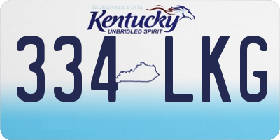 KY license plate 334LKG