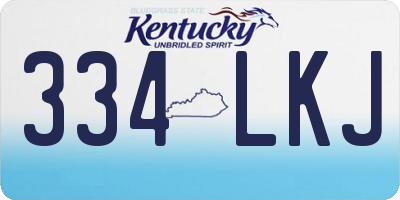 KY license plate 334LKJ