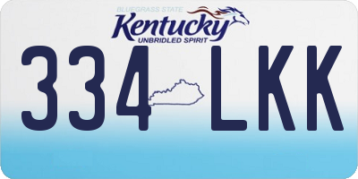 KY license plate 334LKK