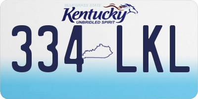 KY license plate 334LKL
