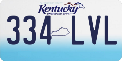 KY license plate 334LVL
