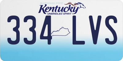 KY license plate 334LVS