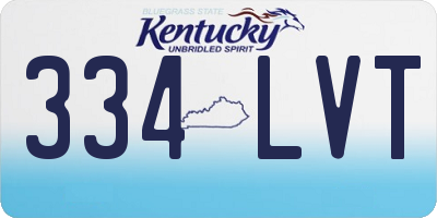 KY license plate 334LVT