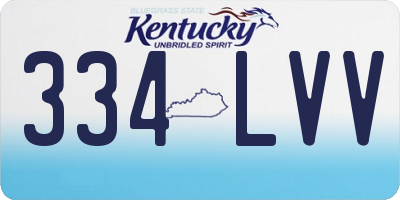 KY license plate 334LVV