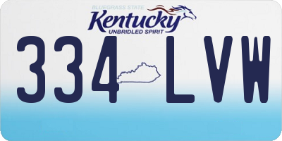 KY license plate 334LVW