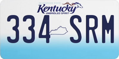 KY license plate 334SRM